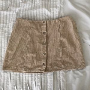Forever 21 nude suede skirt
